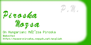 piroska mozsa business card